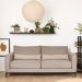 Sofá 3 Lugares Versatti Suede Bege 210 cm