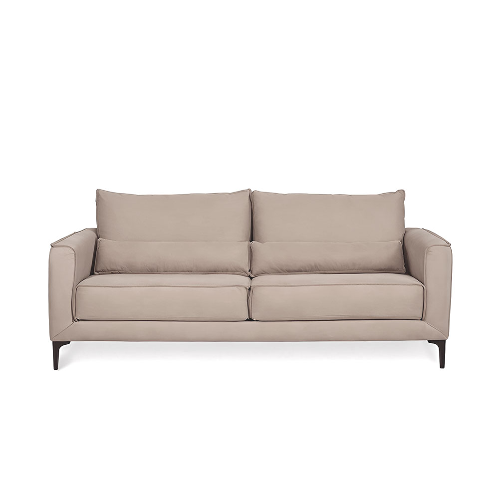 Sofá 3 Lugares Versatti Suede Bege 210 cm