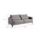 Sofá 3 Lugares Versatti Suede Cinza 210 cm
