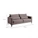 Sofá 3 Lugares Versatti Suede Marrom 210 cm
