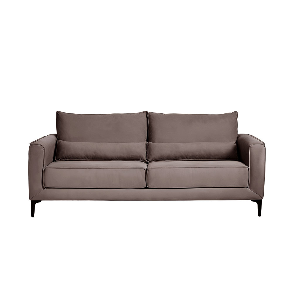 Sofá 3 Lugares Versatti Suede Marrom 210 cm