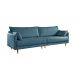 Sofá 3 Lugares Vittro Linho Azul 220 cm