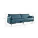 Sofá 3 Lugares Vittro Linho Azul 220 cm