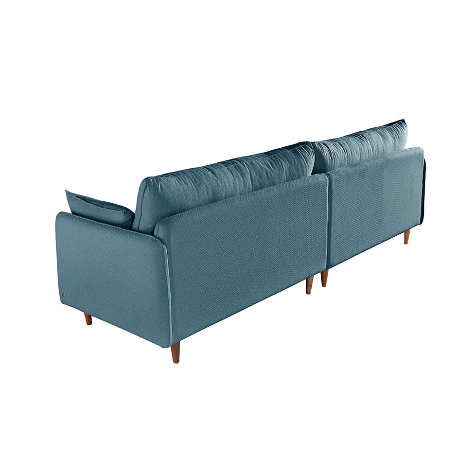 Sofá 3 Lugares Vittro Linho Azul 220 cm