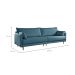 Sofá 3 Lugares Vittro Linho Azul 240 cm