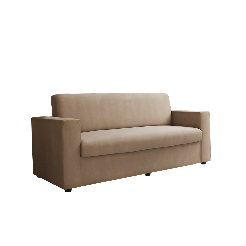 Sofá 3 Lugares Zoy Suede Bege