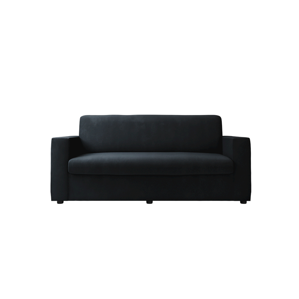 Sofá 3 Lugares Zoy Suede Preto