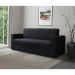 Sofá 3 Lugares Zoy Suede Preto