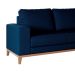 Sofá 4 Lugares Belgrado com Chaise Direito Linho Azul Marinho 250 cm