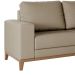 Sofá 4 Lugares Belgrado com Chaise Direito Linho Bege 250 cm