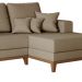 Sofá 4 Lugares Belgrado com Chaise Direito Linho Bege 250 cm