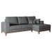 Sofá 4 Lugares Belgrado com Chaise Direito Linho Cinza 250 cm