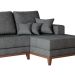 Sofá 4 Lugares Belgrado com Chaise Direito Linho Cinza 250 cm