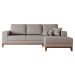 Sofá 4 Lugares Belgrado com Chaise Direito Linho Cru 250 cm