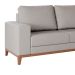 Sofá 4 Lugares Belgrado com Chaise Direito Linho Cru 250 cm