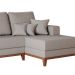 Sofá 4 Lugares Belgrado com Chaise Direito Linho Cru 250 cm
