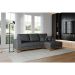 Sofá 4 Lugares Belgrado com Chaise Direito Linho Grafite 250 cm
