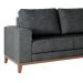 Sofá 4 Lugares Belgrado com Chaise Direito Linho Grafite 250 cm