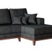 Sofá 4 Lugares Belgrado com Chaise Direito Linho Grafite 250 cm