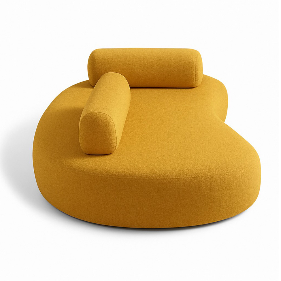Sofá 4 Lugares Fausto Linho Amarelo