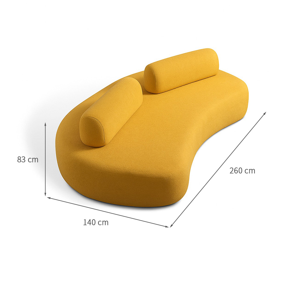 Sofá 4 Lugares Fausto Linho Amarelo