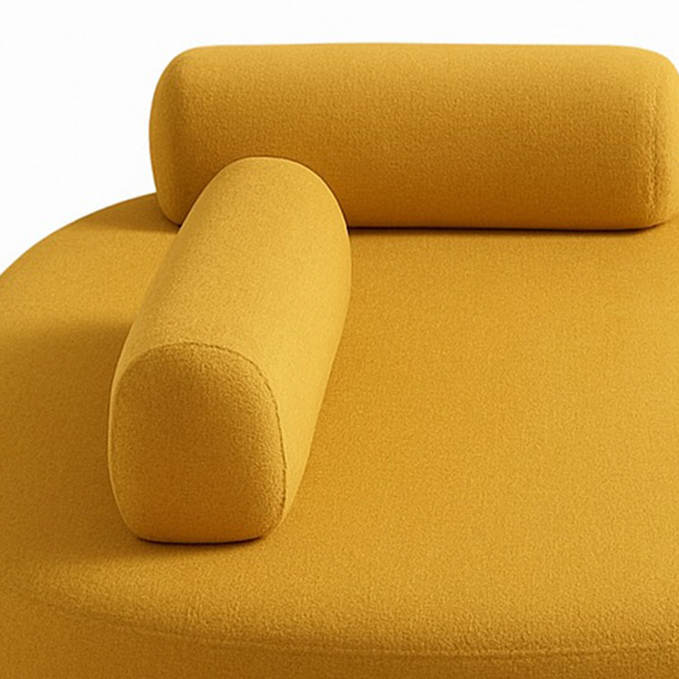 Sofá 4 Lugares Fausto Linho Amarelo
