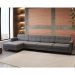 Sofá 4 Lugares Living com Chaise Esquerdo Pé Palito Linho Cotton Cinza