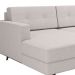 Sofá 4 Lugares Living com Chaise Esquerdo Pé Palito Linho Cotton Cru