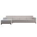 Sofá 4 Lugares Living com Chaise Esquerdo Pés e Base em Madeira Linho Cotton Cru