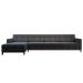 Sofá 4 Lugares Living com Chaise Esquerdo Pés e Base em Madeira Linho Cotton Grafite