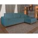 Sofá 4 Lugares Mônaco Com Chaise Direito Linho Azul Claro