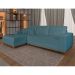 Sofá 4 Lugares Mônaco Com Chaise Esquerdo Linho Azul Claro
