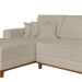 Sofá 4 Lugares Mônaco Com Chaise Esquerdo Linho Off White