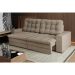 Sofá 4 Lugares Retrátil Lubeck Plush Suede Bege 250 cm