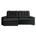 Sofá 4 Lugares Retrátil Lubeck Plush Suede Grafite 250 cm