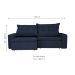 Sofá 4 Lugares Retrátil e Reclinável França Suede Azul