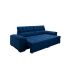 Sofá 4 Lugares Retrátil e Reclinável Herzog Veludo Azul Marinho 260 cm