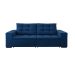 Sofá 4 Lugares Retrátil e Reclinável Luther Veludo Azul Marinho 260 cm