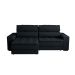 Sofá 4 Lugares Retrátil e Reclinável Montevideo Suede Preto