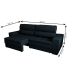 Sofá 4 Lugares Retrátil e Reclinável Montevideo Suede Preto