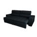 Sofá 4 Lugares Retrátil e Reclinável Montevideo Suede Preto