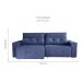 Sofá 4 Lugares Retrátil e Reclinável Roma Suede Azul