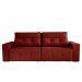 Sofá 4 Lugares Retrátil e Reclinável Roma Suede Bordô