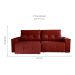 Sofá 4 Lugares Retrátil e Reclinável Roma Suede Bordô