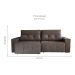 Sofá 4 Lugares Retrátil e Reclinável Roma Suede Marrom Escuro