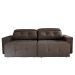 Sofá 4 Lugares Retrátil e Reclinável Roma Suede Marrom Escuro