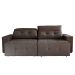 Sofá 4 Lugares Retrátil e Reclinável Roma Suede Marrom Escuro