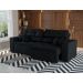 Sofá 4 Lugares Retrátil e Reclinável Tulum Suede Preto 250 cm