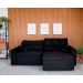 Sofá 4 Lugares Retrátil e Reclinável Tulum Suede Preto 250 cm