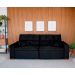 Sofá 4 Lugares Retrátil e Reclinável Tulum Suede Preto 250 cm